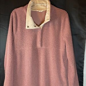 Entro Teddy Pullover, women’s large, blush color, EUC, snap closure
